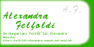 alexandra felfoldi business card